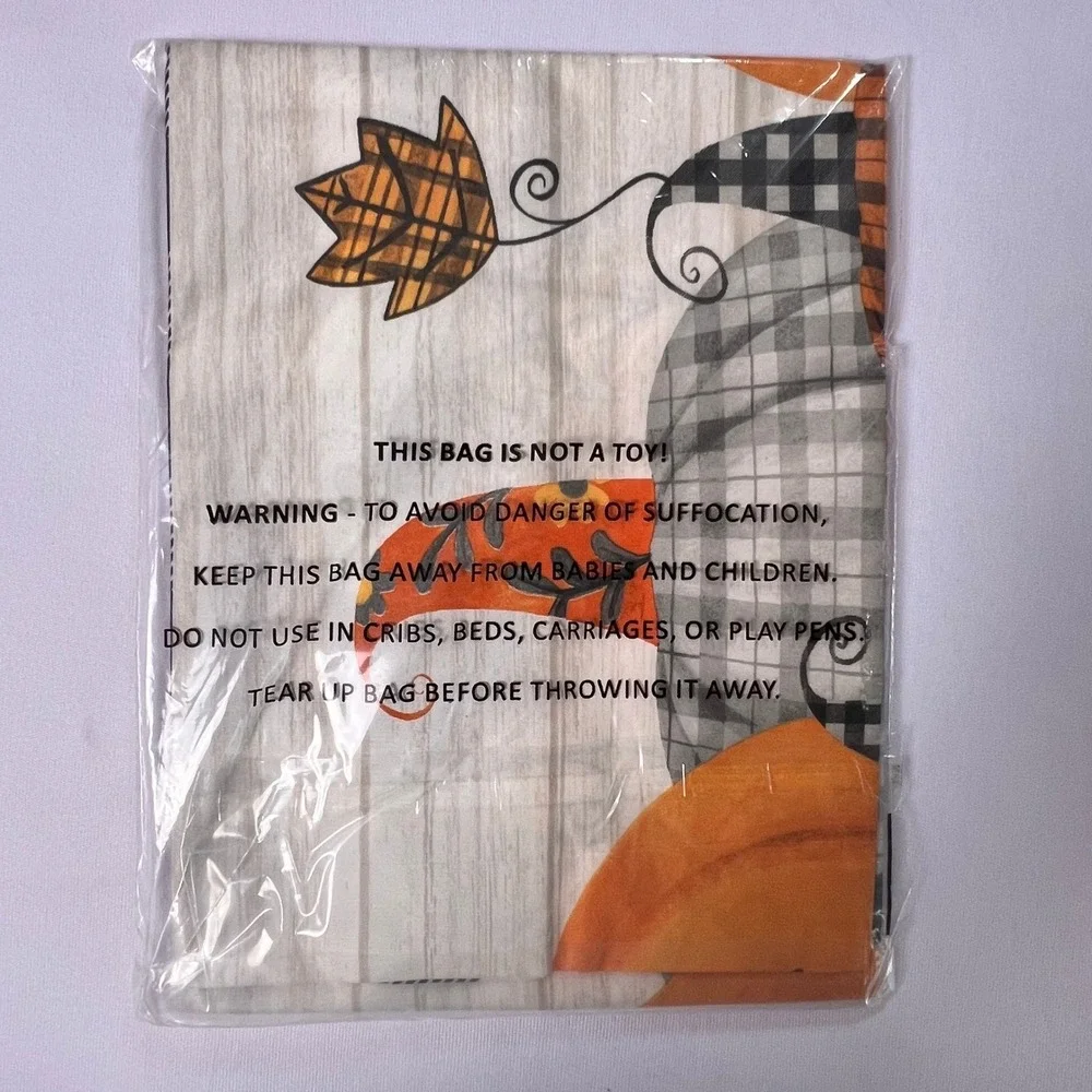 Fall Pumpkin Window Valance Curtain Buffalo Plaid Farmhouse Autumn 60x18